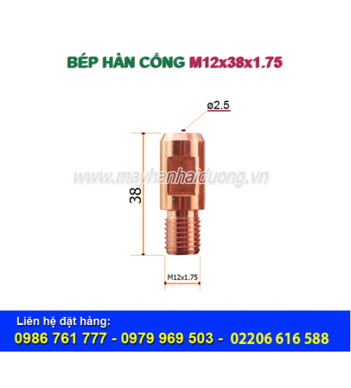 BÉP HÀN CỔNG M12x38x2.5