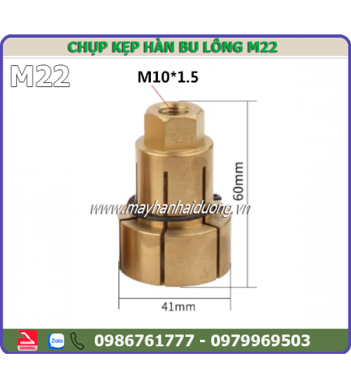 Đầu kẹp hàn bulong M22